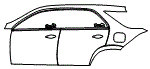 Door and Rear Fender Kit pattern for the 2026 Mercedes Benz GLE SUV