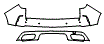 Rear Bumper Kit pattern for the 2025 Cadillac XT4