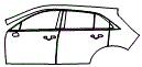 Door and Rear Fender Kit pattern for the 2025 Cadillac XT4