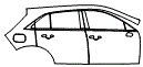Door and Rear Fender Kit pattern for the 2025 Cadillac XT4
