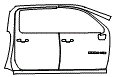 Door and A-Pillar Kit pattern for the 2026 Chevrolet Silverado HD