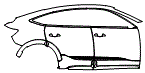 Door and Rear Fender Kit pattern for the 2024 Audi SQ8 e-tron