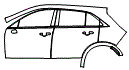 Door and Rear Fender Kit pattern for the 2025 Cadillac XT4