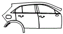 Door and Rear Fender Kit pattern for the 2025 Cadillac XT4