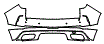 Rear Bumper Kit pattern for the 2025 Cadillac XT4