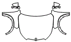 Full Hood, Fender and Mirror Kit pattern for the 2027 BMW X1