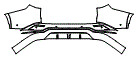 Rear Bumper Kit pattern for the 2026 Lexus TX