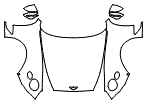 Full Hood, Fender and Mirror Kit pattern for the 2022 Bentley Continental