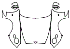 Full Hood, Fender and Mirror Kit pattern for the 2022 Bentley Continental