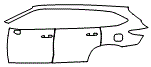 Door and Rear Fender Kit pattern for the 2026 Toyota Highlander