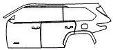Door and Rear Fender Kit pattern for the 2026 Toyota Sequoia
