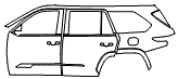 Door and Rear Fender Kit pattern for the 2026 Toyota Sequoia