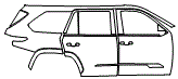 Door and Rear Fender Kit pattern for the 2026 Toyota Sequoia