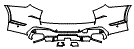 Rear Bumper Kit pattern for the 2026 BMW ALPINA XB7