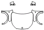Full Hood, Fender and Mirror Kit pattern for the 2027 BMW X2