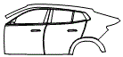 Door and Rear Fender Kit pattern for the 2027 BMW X2