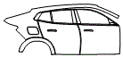 Door and Rear Fender Kit pattern for the 2027 BMW X2