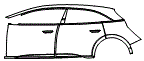 Door and Rear Fender Kit pattern for the 2026 Lucid Air