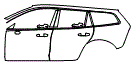 Door and Rear Fender Kit pattern for the 2026 Volvo V60 Cross Country