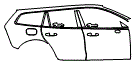 Door and Rear Fender Kit pattern for the 2026 Volvo V60 Cross Country