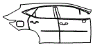 Door and Rear Fender Kit pattern for the 2026 Lexus NX