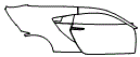 Door and Rear Fender Kit pattern for the 2023 Acura NSX