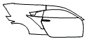 Door and Rear Fender Kit pattern for the 2023 Acura NSX