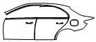 Door and Rear Fender Kit pattern for the 2026 Mercedes Benz C-Class Sedan