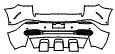 Rear Bumper Kit pattern for the 2024 Mercedes Benz EQE SUV