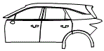 Door and Rear Fender Kit pattern for the 2025 Acura ZDX