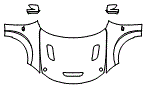 Full Hood, Fender and Mirror Kit pattern for the 2023 Dodge Charger