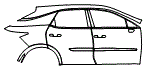 Door and Rear Fender Kit pattern for the 2026 Lexus RX