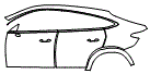 Door and Rear Fender Kit pattern for the 2027 Mercedes Benz GLC Coupe