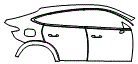 Door and Rear Fender Kit pattern for the 2027 Mercedes Benz GLC Coupe