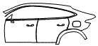 Door and Rear Fender Kit pattern for the 2025 Mercedes Benz GLC Coupe