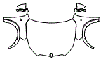 Full Hood, Fender and Mirror Kit pattern for the 2027 BMW X1