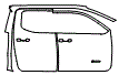 Door and A-Pillar Kit pattern for the 2026 Toyota Tacoma