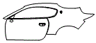 Door and Rear Fender Kit pattern for the 2027 Maserati GranTurismo