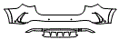 Rear Bumper Kit pattern for the 2025 Mercedes Benz GLC SUV