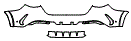 Rear Bumper Kit pattern for the 2024 Mercedes Benz GLC Coupe