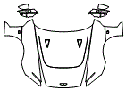 Full Hood, Fender and Mirror Kit pattern for the 2025 Aston Martin Valour