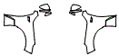 Full Fender and Mirror Kit pattern for the 2022 Cadillac CT5