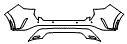 Rear Bumper Kit pattern for the 2026 Lexus RX