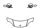 Hood, Fender and Mirror Kit pattern for the 2025 Porsche Taycan