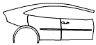 Door and Rear Fender Kit pattern for the 2027 Toyota Prius