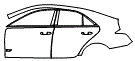 Door and Rear Fender Kit pattern for the 2026 Cadillac CT4
