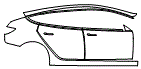 Door and Rear Fender Kit pattern for the 2024 Tesla Model 3 (New Generation)