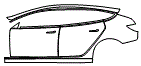 Door and Rear Fender Kit pattern for the 2024 Tesla Model 3 (New Generation)