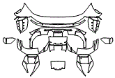 Rear Bumper Kit pattern for the 2025 Ferrari SF90 XX Spider