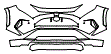 Bumper Kit pattern for the 2025 Toyota RAV4